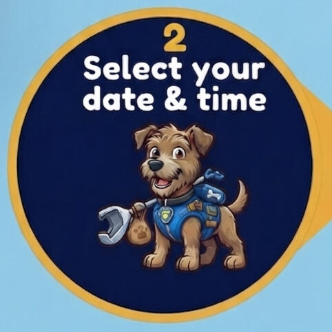2. Select your date and time.