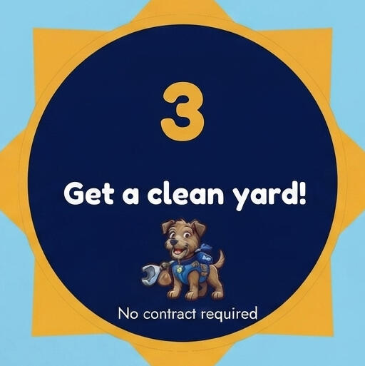 3. Get a clean yard! No contract required.